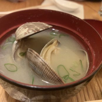 Sushi Katsuei - Clam miso soup - it had 4 clams - Sushi Bars Near Me - New York, New York Sushi Katsuei - Clam miso soup - it had 4 clams - Sushi Bars Near Me - New York, New York