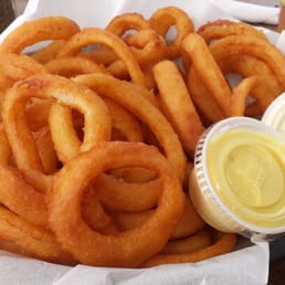 Onion rings with 3 dipping sauces