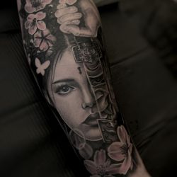 Geisha tattoo realism style