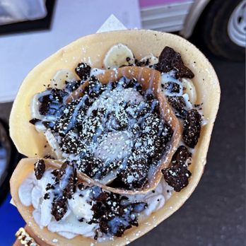 Crepe Tea Lodi - The cookies n cream Cone crepe - Bubble Tea Near Me - Lodi, California Crepe Tea Lodi - The cookies n cream Cone crepe - Bubble Tea Near Me - Lodi, California