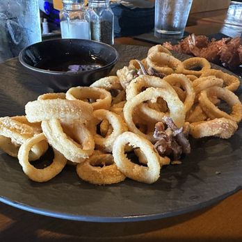 Ross' Grill - Fried calamari with spicy soy sauce - American Near Me - Provincetown, Massachusetts Ross' Grill - Fried calamari with spicy soy sauce - American Near Me - Provincetown, Massachusetts