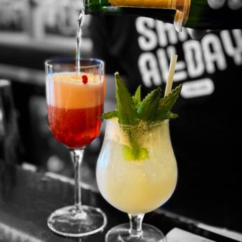 Movida - Pomegranate mimosa and pico lima mocktail | ig: whaEVAeats - Persian/Iranian Near Me - San Francisco, California