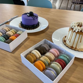 maca - Two "surprise me" maca assortments (cakes from blackbird bakery) - Macarons Near Me - Somerville, Massachusetts