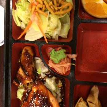 Golden Ginger Bistro - Bento box with teriyaki salmon, I ate the California roll already. - Asian Fusion Near Me - Clearfield, Utah Golden Ginger Bistro - Bento box with teriyaki salmon, I ate the California roll already. - Asian Fusion Near Me - Clearfield, Utah