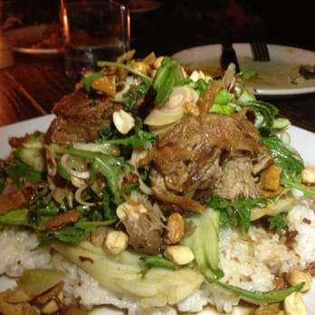 AOC - suckling pig confit, coconut rice, lemongrass sambal, peanuts & bok choy 44 - Cocktail Bars Near Me - Los Angeles, California AOC - suckling pig confit, coconut rice, lemongrass sambal, peanuts & bok choy 44 - Cocktail Bars Near Me - Los Angeles, California