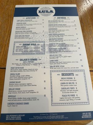 Menu photo 1 Lula Restaurant Distillery New Orleans, LA Menu photo 1 Lula Restaurant Distillery New Orleans, LA