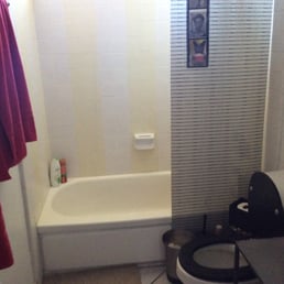 Guest bathroom before. Guest bathroom before.