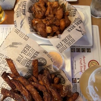 Auburn Alehouse - Sweet potato fries and Buffalo cauliflower - American Near Me - Auburn, California Auburn Alehouse - Sweet potato fries and Buffalo cauliflower - American Near Me - Auburn, California