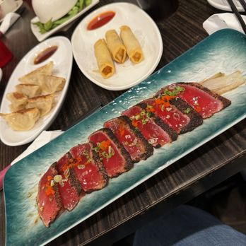 Tokyo - Fried Gyoza, harumaki and tuna tataki - Japanese Near Me - Sylacauga, Alabama