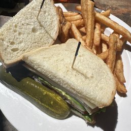 Turkey sandwich (with my iced tea)