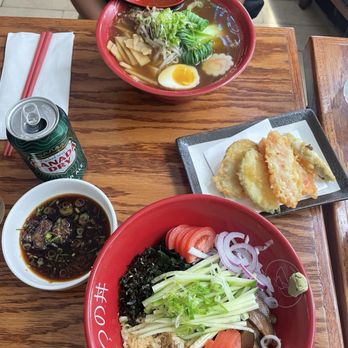 Three Bowls Ramen - Cold Soba, Vegetable Tempura Appetizer, Beef Ramen - Noodles Near Me - Woodside, New York Three Bowls Ramen - Cold Soba, Vegetable Tempura Appetizer, Beef Ramen - Noodles Near Me - Woodside, New York
