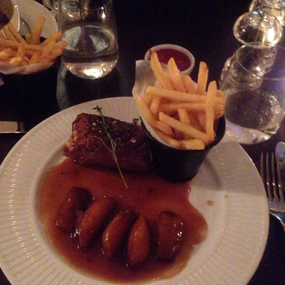Côte Bistro - Pan Roasted Pork Belly (Dec.2014) - French Near Me - Liverpool, XMS