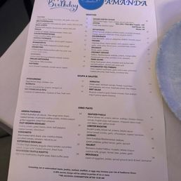 Personalized menu Personalized menu