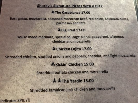 Menu photo 7 Sharky's Tavern Galveston, TX