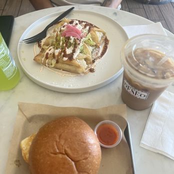 Deseo Coffee Shack - Tacos de Papa and El Paisano (sandwich) - Coffee & Tea Near Me - Phoenix, Arizona