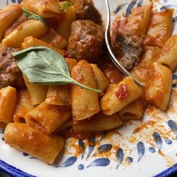 rigatoni with veal meatball