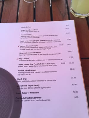 Menu photo 1 Harvard Cafe Istanbul, 34 Menu photo 1 Harvard Cafe Istanbul, 34
