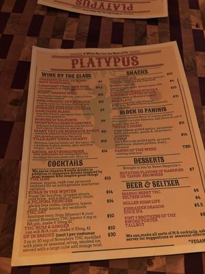 Menu photo 5 The Platypus Omaha, NE