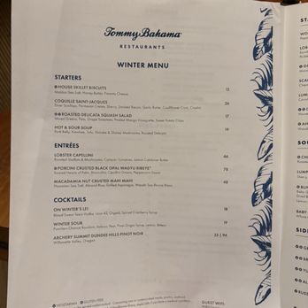 Tommy Bahama - Winter menu 2026 - New American Near Me - Kamuela, Hawaii Tommy Bahama - Winter menu 2026 - New American Near Me - Kamuela, Hawaii