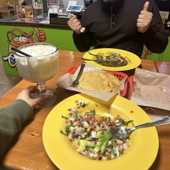 Ceviiche - Horchata, tostada de camaron, aguachiles negros... and of course tons of extra handmade tostadas/chips! - Seafood Near Me - Ventura, California