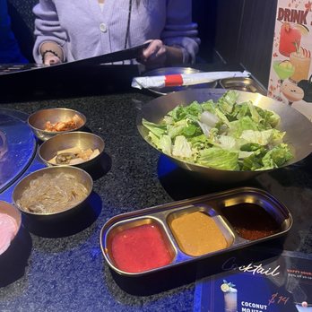 FIREPAN Korean BBQ - Banchan, Asian salad and dipping sauces. - Korean Near Me - Falls Church, Virginia