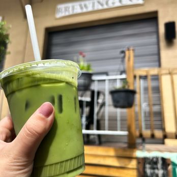 Wirlybird Coffee - Piña colada matcha on the patio. - Coffee & Tea Near Me - Philadelphia, Pennsylvania Wirlybird Coffee - Piña colada matcha on the patio. - Coffee & Tea Near Me - Philadelphia, Pennsylvania