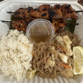 Bulan Filipino Grill - Chicken skewers with garlic rice and pancit - Barbeque Near Me - Claremont, California Bulan Filipino Grill - Chicken skewers with garlic rice and pancit - Barbeque Near Me - Claremont, California