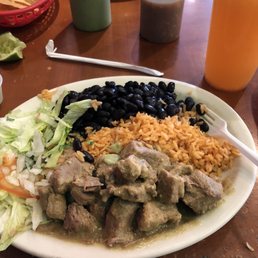 Chili verde plate