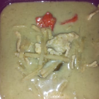 Asian Cafe - Green cury with extra chicken and bamboo, bell peppers extra spicy with jalapenos - Thai Near Me - Sacramento, California