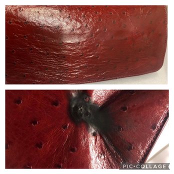 Premier Suede & Leather Cleaners - Burn mark from candle - Leather Goods Near Me Premier Suede & Leather Cleaners - Burn mark from candle - Leather Goods Near Me