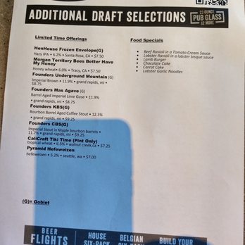 Yard House - Menu - New American Near Me - Concord, California