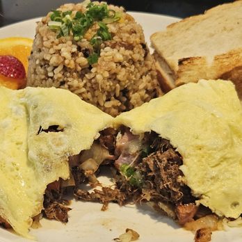 Sweet E's Cafe - Kailua omelet w fried rice - Cafes Near Me - Honolulu, Hawaii Sweet E's Cafe - Kailua omelet w fried rice - Cafes Near Me - Honolulu, Hawaii