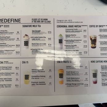 Cha Redefine - Menu - Bubble Tea Near Me - Columbus, Ohio
