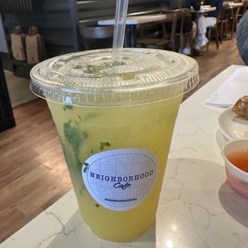 Neighborhood Cafe - Pineapple Mint Lemonade - Bubble Tea Near Me - Tukwila, Washington