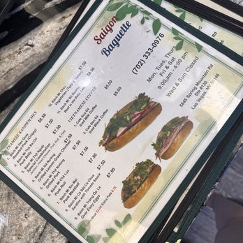 Saigon Baguette - Menu - Vietnamese Near Me - Las Vegas, Nevada Saigon Baguette - Menu - Vietnamese Near Me - Las Vegas, Nevada