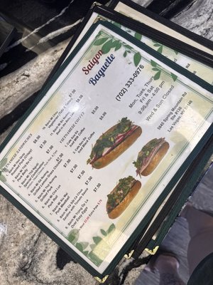 Menu photo 1 Saigon Baguette Las Vegas, NV Menu photo 1 Saigon Baguette Las Vegas, NV