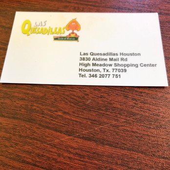 Las Quesadillas - Tarjeta de presentación - Mexican Near Me - Houston, Texas