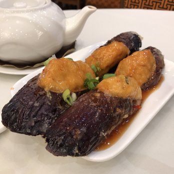 Happy Harbor - Eggplant with shrimp paste in sweet and spicy sauce - Dim Sum Near Me - Rowland Heights, California Happy Harbor - Eggplant with shrimp paste in sweet and spicy sauce - Dim Sum Near Me - Rowland Heights, California