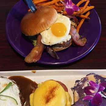 Guieb Cafe - Burger with sweet potatoes fries, sampler - Breakfast & Brunch Near Me - Las Vegas, Nevada Guieb Cafe - Burger with sweet potatoes fries, sampler - Breakfast & Brunch Near Me - Las Vegas, Nevada