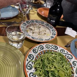 La Sciamadda - Pesto Pasta, Nut scream pasta, fried fish and calamari