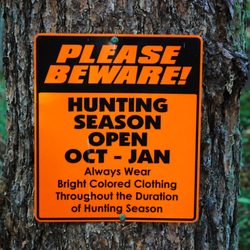 Mountain Laurel Trails - Hunting warning