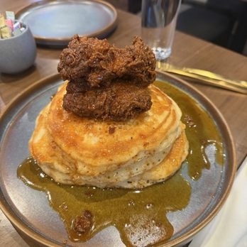 Brunch & Sip - Pancake and wings was perfection. Had a nice kick to it. - Breakfast & Brunch Near Me - Los Angeles, California Brunch & Sip - Pancake and wings was perfection. Had a nice kick to it. - Breakfast & Brunch Near Me - Los Angeles, California
