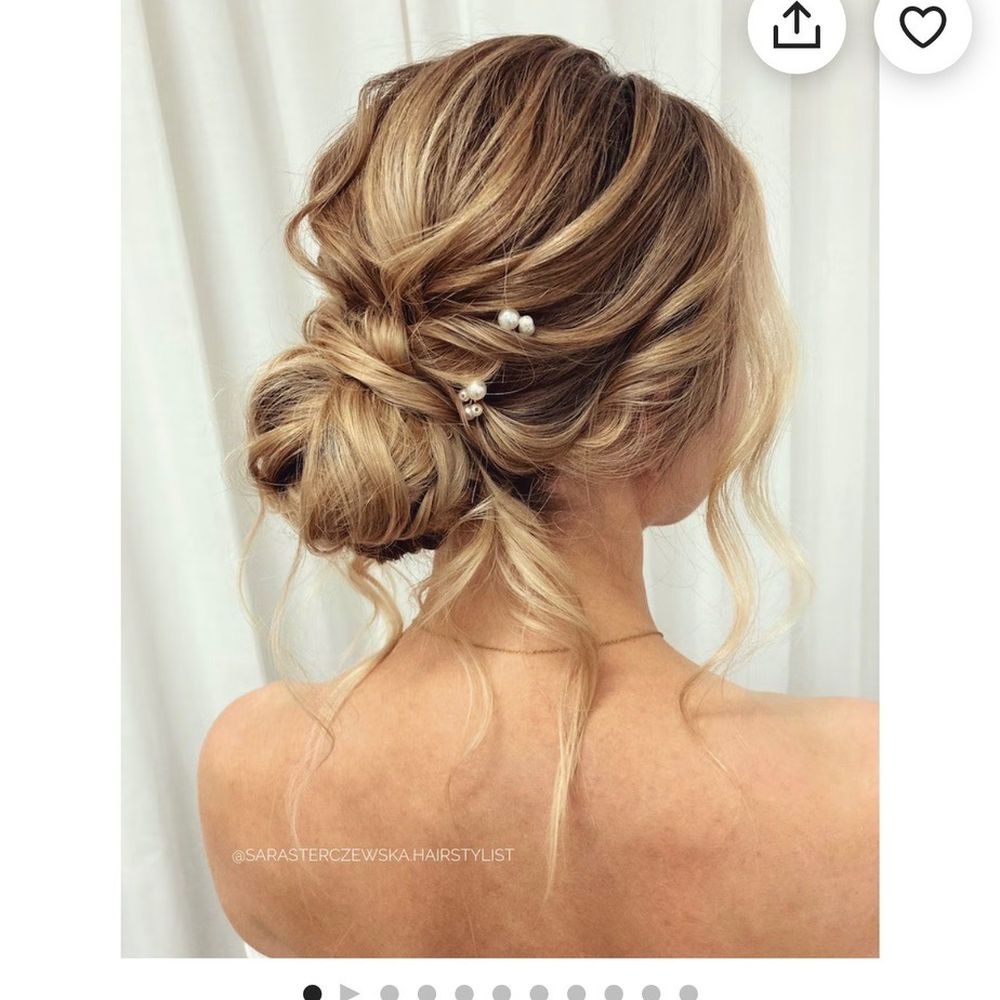 RPZL - This is the photo I showed the stylist for inspo. It is a loose bun. - Hair Extensions Near Me - New York, New York RPZL - This is the photo I showed the stylist for inspo. It is a loose bun. - Hair Extensions Near Me - New York, New York