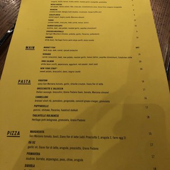 Double Zero - Dinner Menu - New American Near Me - Atlanta, Georgia