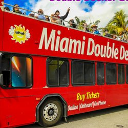 Miami City Bus Tour Hop on Hop Off - Hop on and Hop off Double Decker Open Roof Miami Bus Tour