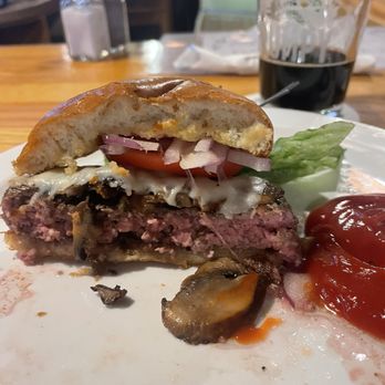 The Grumpy Troll - Medium rare burger - Sandwiches Near Me - Mount Horeb, Wisconsin