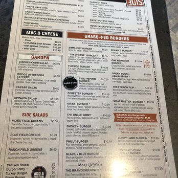 Flip Side - Front of Menu - Burgers Near Me - Columbus, Ohio