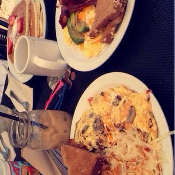 Cafe Topes - Omelette with mushrooms, bacon and tomatoes. So good! - Coffee & Tea Near Me - Carlsbad, California Cafe Topes - Omelette with mushrooms, bacon and tomatoes. So good! - Coffee & Tea Near Me - Carlsbad, California
