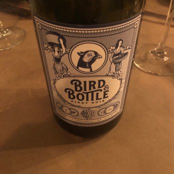 Bird and Bottle - Bird & Bottle Pinot Noir by Zinke wine Co. - New American Near Me - Tulsa, Oklahoma