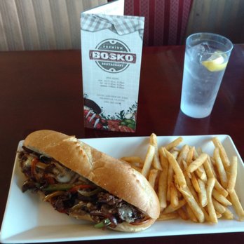 Bosko - Philly Cheese steak with peppers and onions and fries - Seafood Near Me - Helendale, California